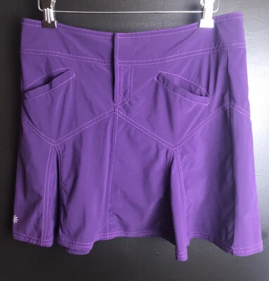 Saia ATHLETA Todo Terreno Roxa Bolsos Plissados Caminhada Paddle Board #841277 Tamanho 4 - Imagem 1 de 4