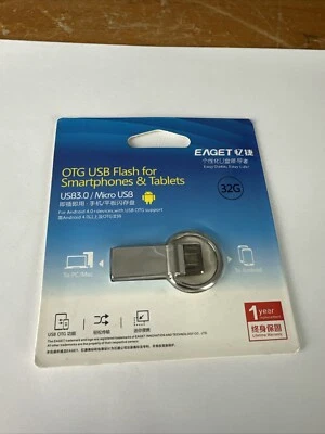 Key Ring Drive Micro USB Memory Stick Eaget 32GB Flash USB Drive 3.0 - Image 1 of 3