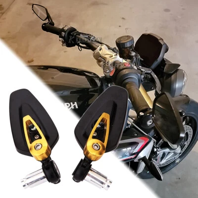 Торцевые зеркала 7/8 дюйма 22 мм для мотоциклов золотистые для 2022 Triumph Speed Triple 1200 RS - Изображение 1 из 4