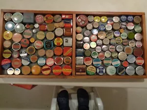 123 Vintage Fly Line Dressing tins, Containers, Orvis, Herter's, Shakespeare etc - Picture 1 of 12