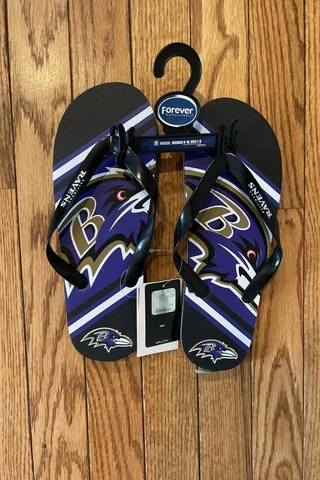 Baltimore Ravens Football NFL flip flops Cover