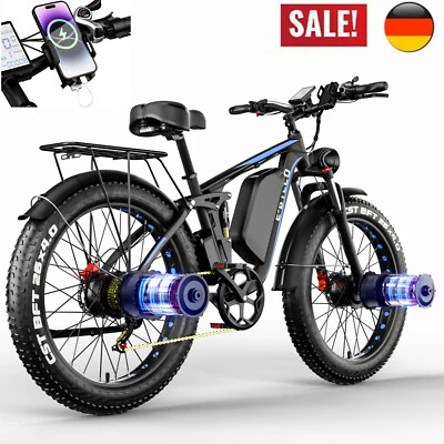 TESWAY Dual Motor E Bike 2000W Elektrofahrrad 1196WH E-Mountainbike Herren E-City Bike