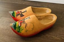 Dutch Natural Wooden Shoe Clogs Handmade Carved