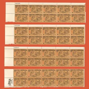 US # 1407 South Carolina Statehood JUMBO MNH Plate ZIP Blocks (40 Stamps) - Picture 1 of 1