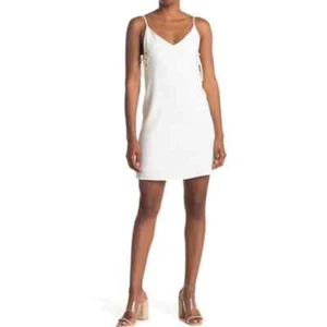 Bishop & Young Mini Etuikleid Schnürkleid reinweiß Double V - Bild 1 von 10