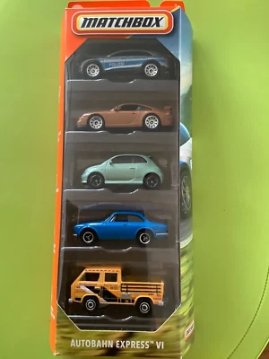 Matchbox Autobahn Exp VI Audi Polizei Porsche Fiat Alfa Romeo VW Straßendienst - Bild 1 von 2