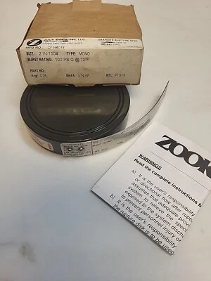 ZOOK Enterprises CF146019 Graphite Rupture Disk size 2in-150# 100PSIG @ 72F - Image 1 of 4