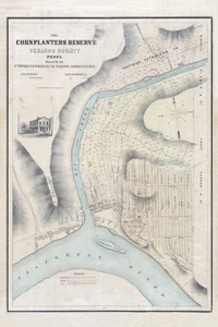 1864 Map of Cornplanters Reserve Oil City Venango County Pennsylvania - Picture 1 of 3