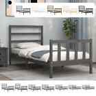 Bed Frame with Headboard Honey Brown King Size Solid Wood vidaXL