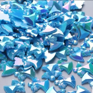 30 Blue coloured Angels Flat back gems Baby Christening 16mm - Picture 1 of 1