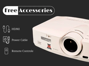 Projecteur DLP ANSI 3500 Portable Pour École Collège Église 3D Prêt Full HD WXGA - Photo 1/9