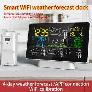 LCD Color Screen WiFi Smart Weather Station 4-Day Weather Forecast For Tuya - Picture 1 of 14