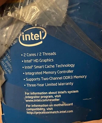 NOVO Processador Intel Pentium G3258 3.2GHz Dual-Core CPU BX80646G3258 Frete Grátis EUA - Imagem 1 de 3