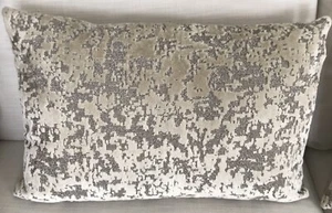 Set Of 2 Lumbar Accent Pillows 23”x14" Neutral Beige 100% Duck Feather Filled - Picture 1 of 9