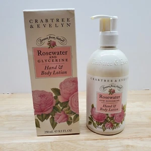 NEU Crabtree & Evelyn Rosenwasser Glycerin Hand Körperlotion mit Pumpe 8,5 Unzen versiegelt - Bild 1 von 6