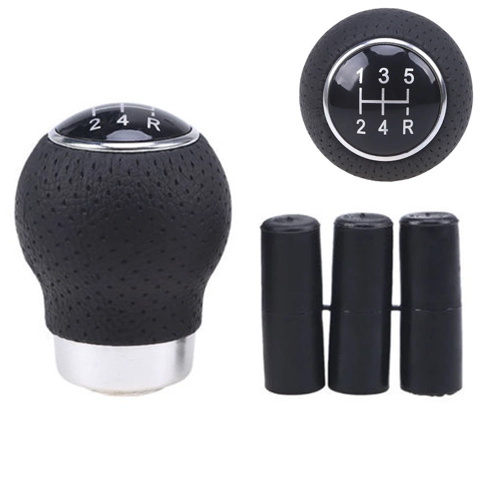 5 Speed Car Shift Knob Gear Stick Shifter Lever Aluminum Manual with 3 Adapters  - Image 1 of 4
