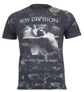 Official Joy Division T Shirt Love Will Tear Us Apart Grey Premium Tie Dye New - Picture 1 of 6