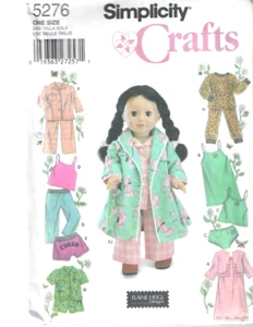 Simplicity Crafts 5276 Clothes for 18" Fashion Doll Sewing Pattern Elaine Heigl - Picture 1 of 4