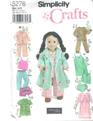 Simplicity Crafts 5276 Clothes for 18" Fashion Doll Sewing Pattern Elaine Heigl - Image 1 of 4