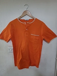 VTG Christian Dior Monsieur 80s Japan Bottom Up T-shirt Orange Size M - Picture 1 of 12