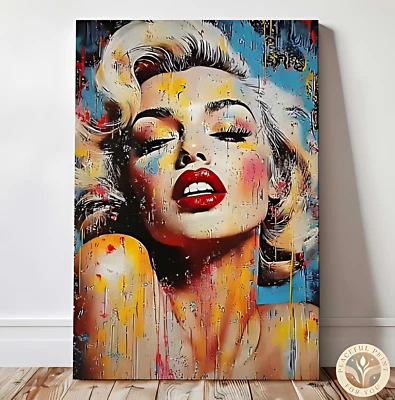 Póster Marilyn Monroe enmarcado en lienzo Marilyn Monroe impresión de arte pop cultura pop 108 Foto 1 de 4