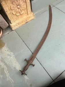 Espada Sirohi Tulwar de hierro forjado a mano antigua original de la India de 1700 - Imagen 1 de 13
