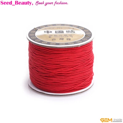 0.8mm Chinese Knotting Nylon Thread Handcraft Braid Rattail Cord Rope 120 Meter - Image 1 of 4