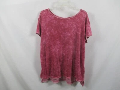 GreenTea Womens Shirt Large Pink Short Sleeve Round Neck Pullover Polyester Tee - Image 1 of 4
