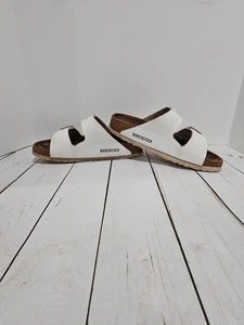 Birkenstock Arizona White Solid Slip-On Sandal Women 4 4.5 - Picture 1 of 13