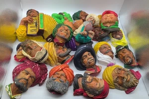 Vintage Kreidegeschirr Wandrelief Köpfe meist Bossons 50er bis 80er Jahre Restposten 20 - Bild 1 von 23