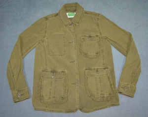 Anthropologie Barn Jacket Womens XS Military Green Chore OB753126 Boho - Picture 1 of 7