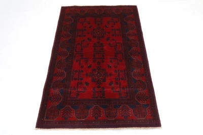 3 x 5 ft Bokhara Red Area Rug Afghan Traditional Hand Knotted Wool oriental Rug - Image 1 of 4
