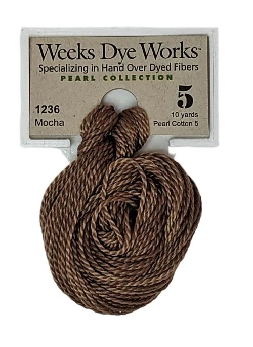 Weeks Dye Works - Size 5 Pearl Cotton - 10 Yard Skein - 1236 Mocha - Image 1 of 1