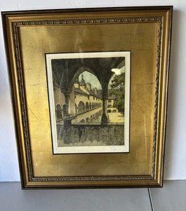 JOSEF EIDENBERGER - GRABADO FIRMADO - UNIVERSIDAD DE STANFORD - ENMARCADO - Imagen 1 de 5