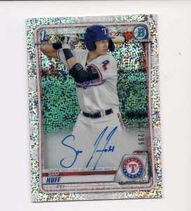 2020 Bowman Chrome Sam Huff Speckle Refractor Auto /299 CPA-SH - Picture 1 of 2