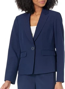 Le Suit Damen Petite One Button Blazer (Indigo, 2P) - Bild 1 von 4
