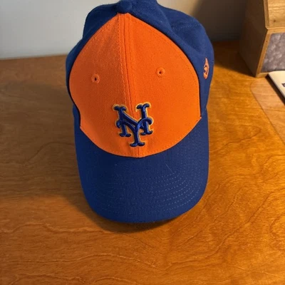 Boné de beisebol New York Mets ajustado New Era 39thirty pequeno/médio novo em folha - Imagem 1 de 4