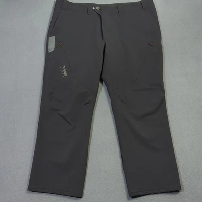 Pantalón Sitka Grinder Para Hombre 44x30 Negro Bolsillos con Cremallera Exterior Caza Tiro Foto 1 de 4