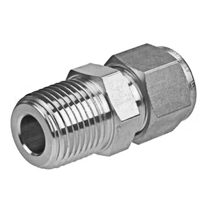 1/2 Tube OD x 1/4 MNPT 316ss Straight Male Connector SCI 30-MC-1/2-1/4 - Picture 1 of 2