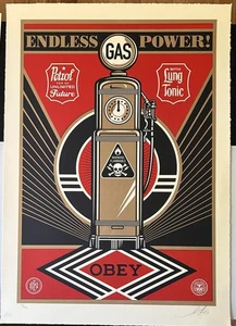 Lg Version Endless Power "GAS" by the great Shepard Fairey 2008 Mint - Picture 1 of 5