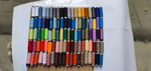 100 SPOOLS SEWING THREAD POLYESTER FOR ALL SEWING WORKS ASSORTED COLORS - Picture 1 of 15