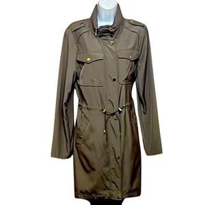 Badgley Mischka Trendy Green Hooded Jacket. M - Picture 1 of 7