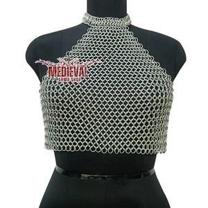 Aluminium Kettenhemd Top Mittelalter LARP Top Fantasy Rüstung für Damen Kostümparty " - Bild 1 von 6