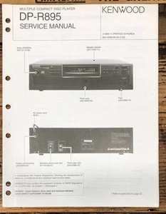 Kenwood DP-R895 CD Player Service Manual *Original* - Picture 1 of 1
