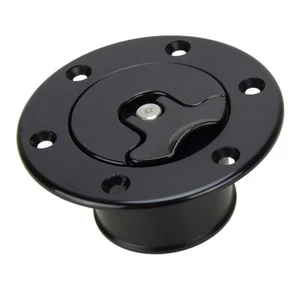 Black 35.5mm Car Fuel Cell Surge Tank Gas Cap Flush Mount With 6 Holes - Picture 1 of 5