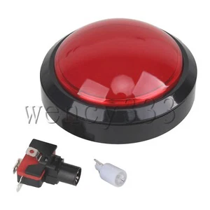Pulsante a cupola reset rotondo rosso grande 100 mm per distributore automatico arcade - Foto 1 di 5
