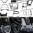 Carbon Fiber Full Interior Kit Set Cover Trim For 2013-15 Honda Civic Coupe 25Pc