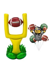 Football Airloonz & Referee Balloon Bouquet Birthday Party Decoration Superbowl - Picture 1 of 1