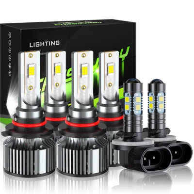 Faro LED blanco haz alto bajo + bombillas antiniebla 6000K para Volvo V90 1997 1998 Foto 1 de 4