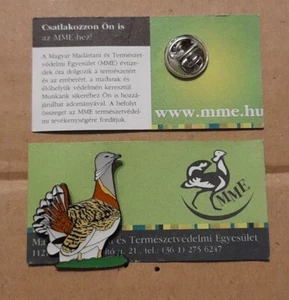MME GREAT BUSTARD Charity Pin Badge RSPB Interest BIRD - Picture 1 of 1